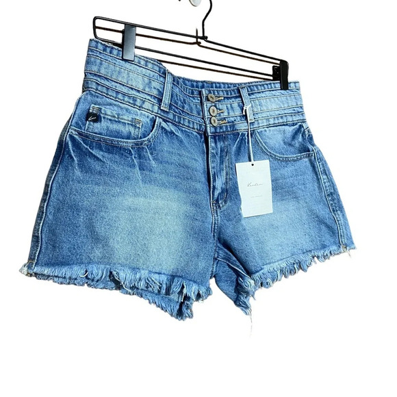 NWT KanCan High Rise Triple Button Shorts Size 28 - Picture 4 of 8